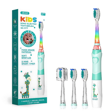 Cepillo de dientes eléctrico Happy Smile Kids | ¡Convierte el cepillado de dientes en una aventura! - Limpieza segura y divertida